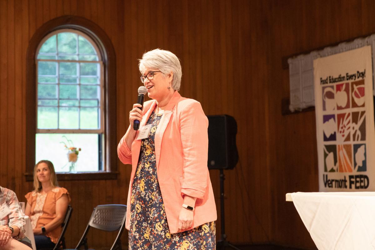 Vermont Agency of Education Deputy Secretary Heather Bouchey shares her appreciation. Photo by Sarah Webb. Vermont Agency of Education Deputy Secretary Heather Bouchey shares her appreciation. Photo by Sarah Webb.